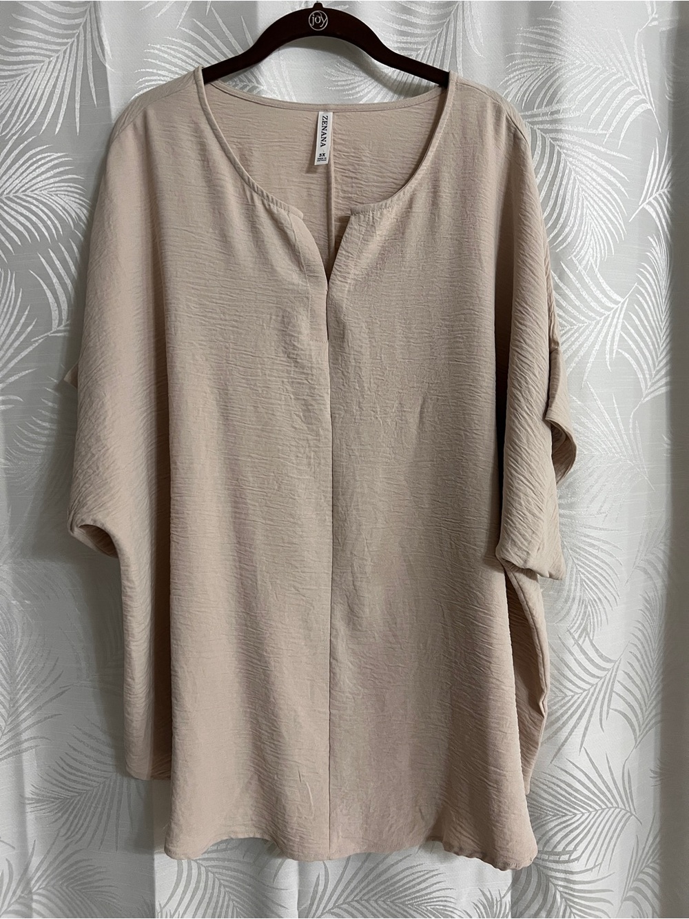 Zenana Outfitters Light Taupe Relaxed Tunic